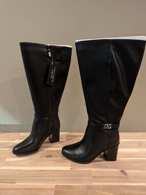 Naturalizer Jane Black Extra Wide Calf Women's 9W NWT